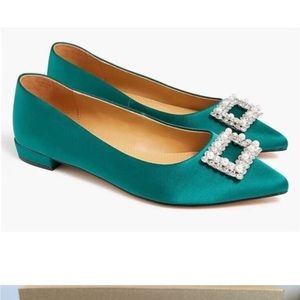 Crystal-embellished pointed-toe flats J Crew Factory